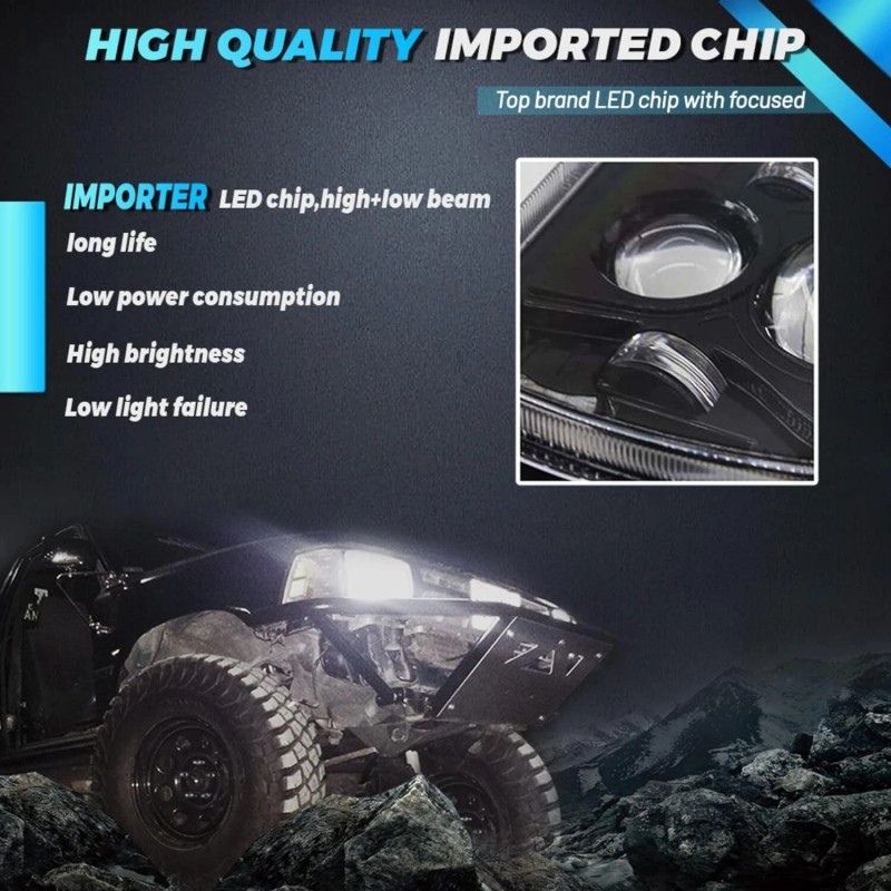 Unbranded For 82-93 Chevy S10 Blazer GMC S15 7X6" Projector