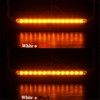 GaeaAuto Pair Headlight Bezel Trim Chrome with 12" Amber LED