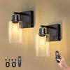 Kimjo Battery Operated Wall Sconce Set of 2 with Remote,