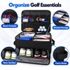 Golf Trunk Organizer With Shoe Storage, Multi-Compartment Car Storage Box