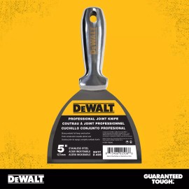 DEWALT Joint Knife Welded Stainless Steel Putty Knife Lifetime Guarantee - Stainless Steel, 10 in.