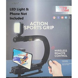 Vivitar DSLR Action Sports Grip Video Stabilizer W/ Universal Phone Clamp 3.5"