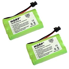 HQRP Two Phone Batteries Compatible with Uniden TRU9485-3 TRU9488 TRU9496 TRU9565 TRU9565-2 TRU9585 Cordless Telephone Plus Coaster