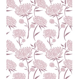 HeloHo Pink Floral Wallpaper Peel and Stick Boho Contact Paper Removable Self Adhesive Nursery Wallpaper for Bedroom Bathroom Cabinets Renter Friendly Wall Paper 78.7"x17.3"