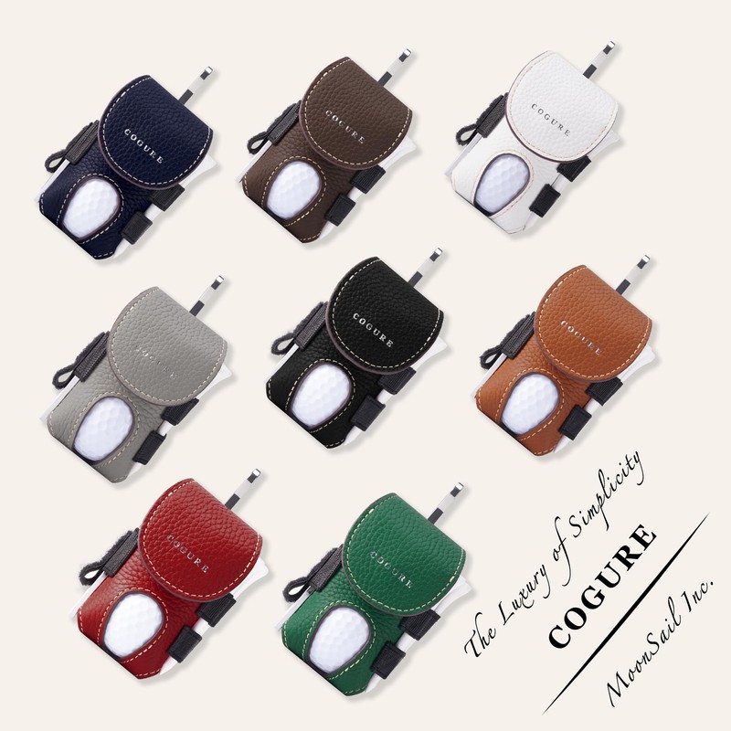 COGURE Genuine Leather Golf Ball Case for Men Women 2