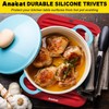 Anaeat 2 Pack Silicone Trivets for Hot Pots and Pans