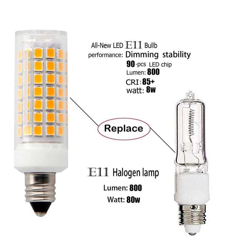 E11 LED Bulb JD e11 T4 Mini Candelabra Base 8W