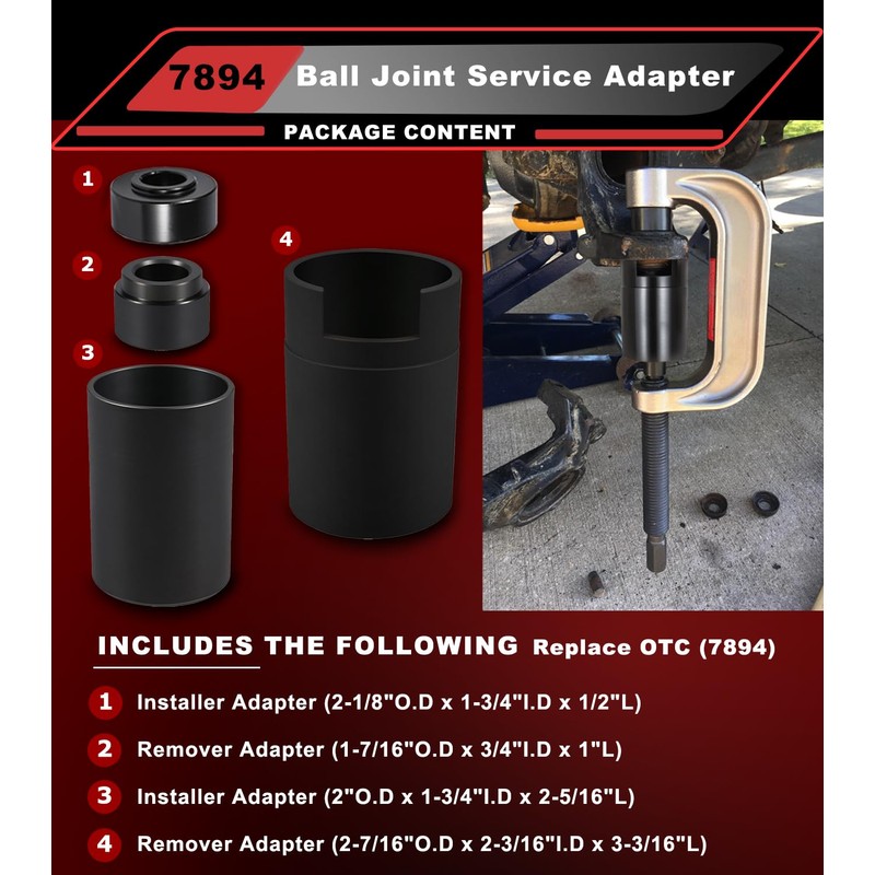 Camoo for Jeep & Dodge Ball Joint Service Adapter 7894,