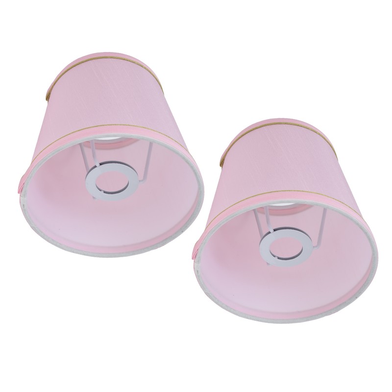 2PCS European Style E14 Lamp Shade Pink Lampshade for Chandelier