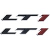 Pair Set LT1 Emblem 3D Side Door Badges Sticker Nameplate
