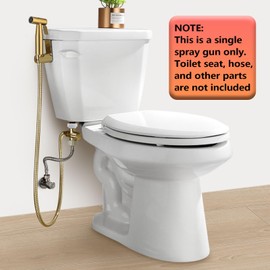 BARROCK 2 Pack Bidet Sprayer Head Stainless Steel Handheld Shattaf Jet Spray Attachment for Toilet, Baby Cloth Diaper Sprayer with Adjustable Water Pressure Control, Brushed Gold