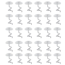 Zerodis DIY Clear Twist Pins Heads Twisty Pin for Upholstery, Ideas Bedskirt Pins for Holds Bedskirts for Hold Slipcovers and Bedskirts Decoration (30Pcs)