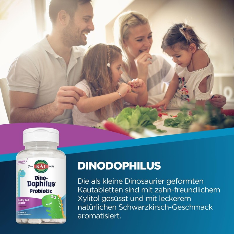 KAL DinoDophilus | 60 Kautabletten | laborgeprüft | zuckerfrei |