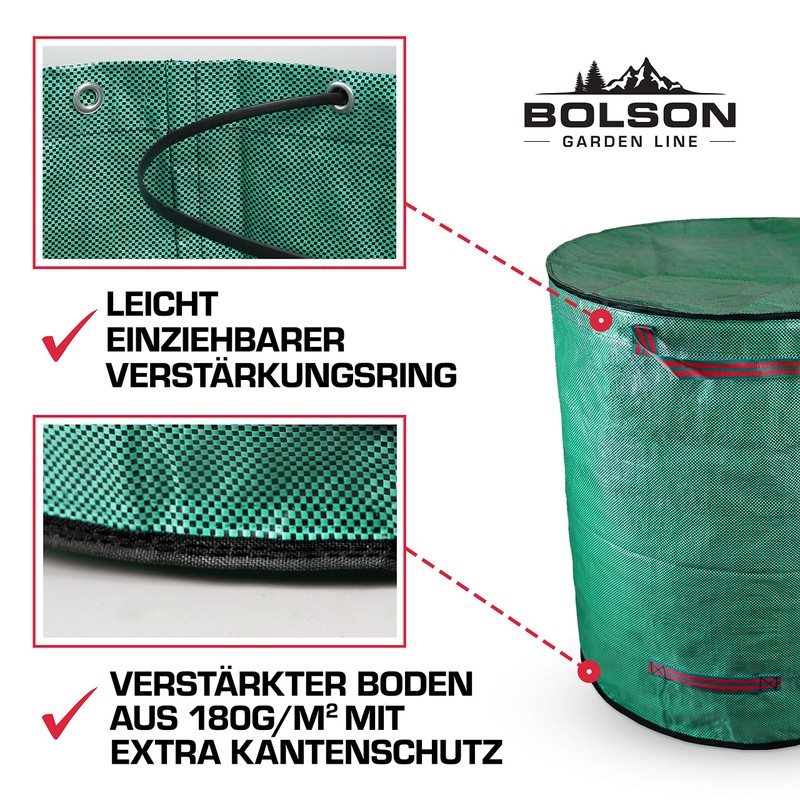 Bolson Professional Garden Bag with Lid Lockable - 272L Garden