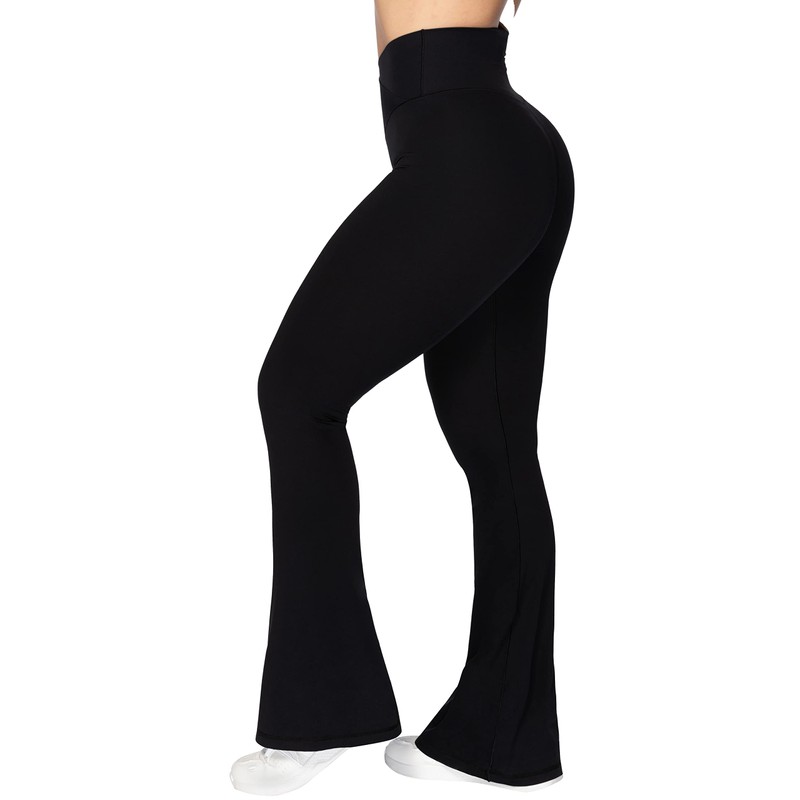 Sunzel Flare Leggings, Crossover Yoga Pants with Tummy Control, High-Waisted