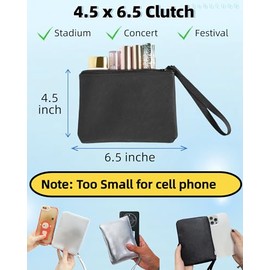 Bolso de mano de 4.5 x 6.5 pulgadas, aprobado para estadios, monedero de cuero para mujer, bolsa de dinero para cambio de dinero en efectivo con crema