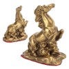 Horse Statue Hand Crafted Fine Workmanship Small Volume Brass Material