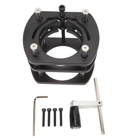 Trimming Machine Router Lift Table Base Aluminum Alloy Router Lift System with 4 Jaw Clamping Black