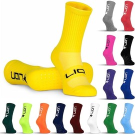 Soccer Grip Socks In Both Youth And Adult Sizes - Variety Of Colours To Match Your Team Uniform & Sleeve Socks - Great Accessory To Go With Mini Shin Guards And Sleeve Socks - Yellow - Child