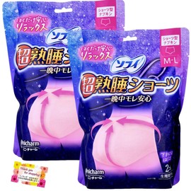 Sofy Super Deep Sleep Shorts, Panties-Shaped Napkins, Especially For Nights, Soft Gathering, Full Guard Physiology, M-L, Set of 2