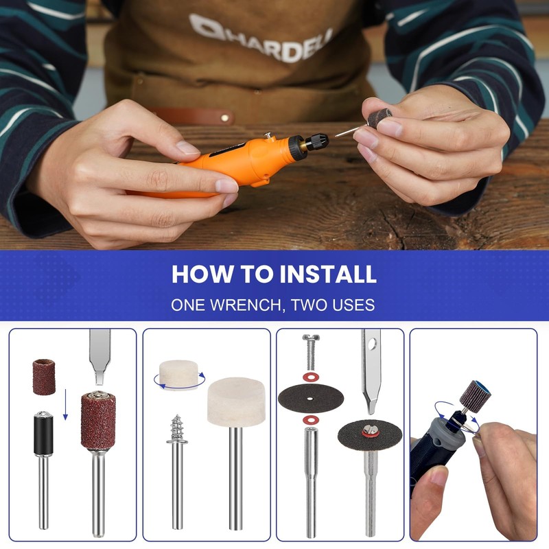 HARDELL Rotary Tool Accessories, Fits Dremel Rotary Tools, 508PCS Power