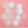 Small Tiny Doilies 12 pc white Paper Die Cut Scrapbook