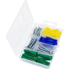 Itisyou 66pcs Board Anchor Screw Set 3 Different Sizes Anchor Speaker is Plastic Expansion Tube Tapping Screw