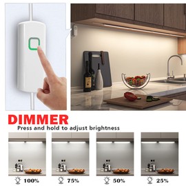 MYPLUS LED Under Cabinet Lighting, 6pcs 12inch Led Light Bar Kit with Warm White 1260 Lumen, 14W, LED Kitchen Counter Light Plug in for Kitchen Cabinet, Counter, Closet, Shelves, Desk