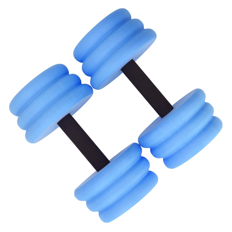 2pcs Floating Dumbbell EVA Thread Design Aquatic Exercise Dumbbell for