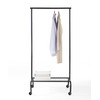 SunnyPoint Rolling Garment Rack with Shelf – Heavy-Duty Metal Clothing