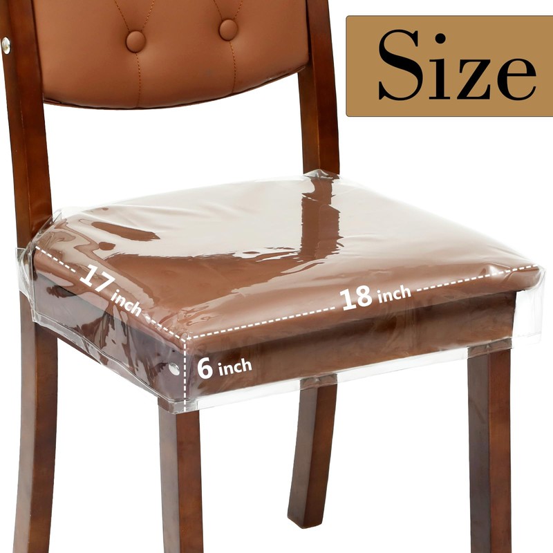SIWUTIAO 4 Pack Plastic Chair Covers for Dining Room,W18*D17 Inches