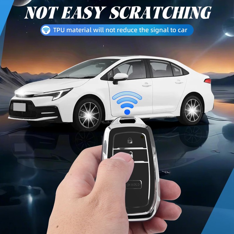 MILD EAST Key Fob Cover for Toyota with Keychain, Soft
