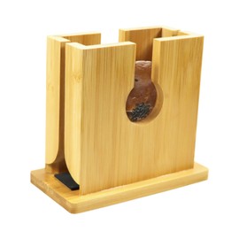 YQWIN Bagel Slicer Holder Bagel Cutter Wood Bagel Slicer Holder for Small & Large Bagels Buns, English Muffins, Anti-Slip Bread Cutter, Cutting Groove, 5.9 x 5.3 x 3 in