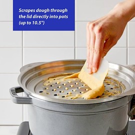HIC Kitchen Spaetzle Noodle Dumpling Maker Lid with Scraper, Fits up to 10.5-Inch Pots