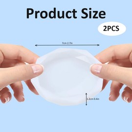Snail Food and Water Bowl, Pet Snail Feeder, Small Reptile Food Dish Bowl Silicone Calcium Dish for Land Snails Lizard Gecko Bearded Dragon Chameleon and Hermit Crab (White, 2 Pcs)