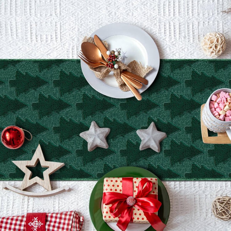 Nialnant Christmas Tree Table Runner 13 x 72 Inch,Table Runners