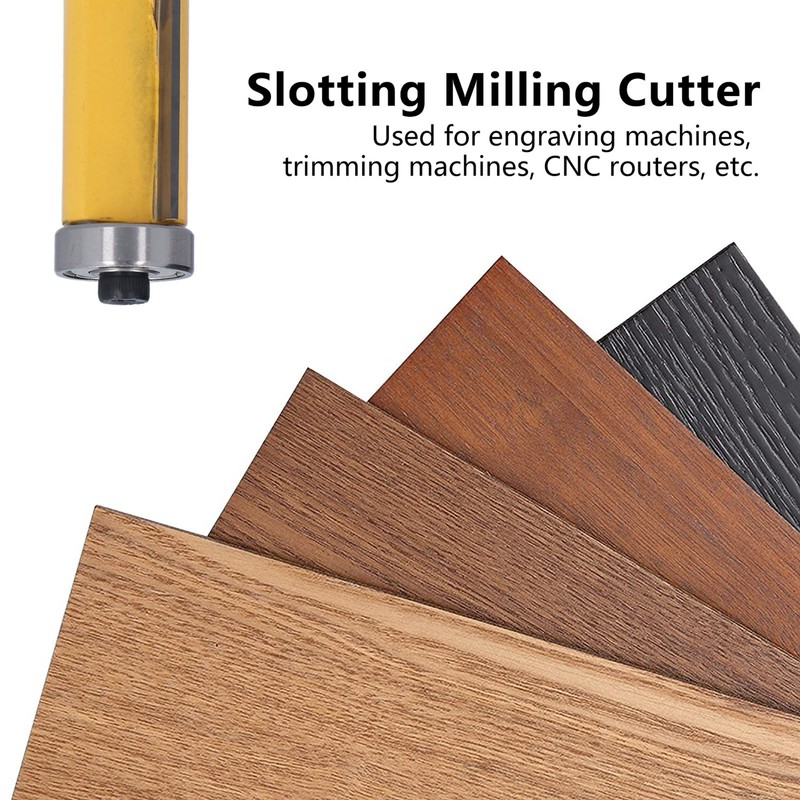 1/2in Shank Flush Trim Bit Double Bearings Straight Milling Cutter