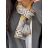 GIMIRO Satin Silk Scarf Double Layers 150 x 16 cm