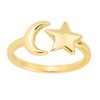 Aloluo Moon and Star Statement Ring for Women Gold Plated