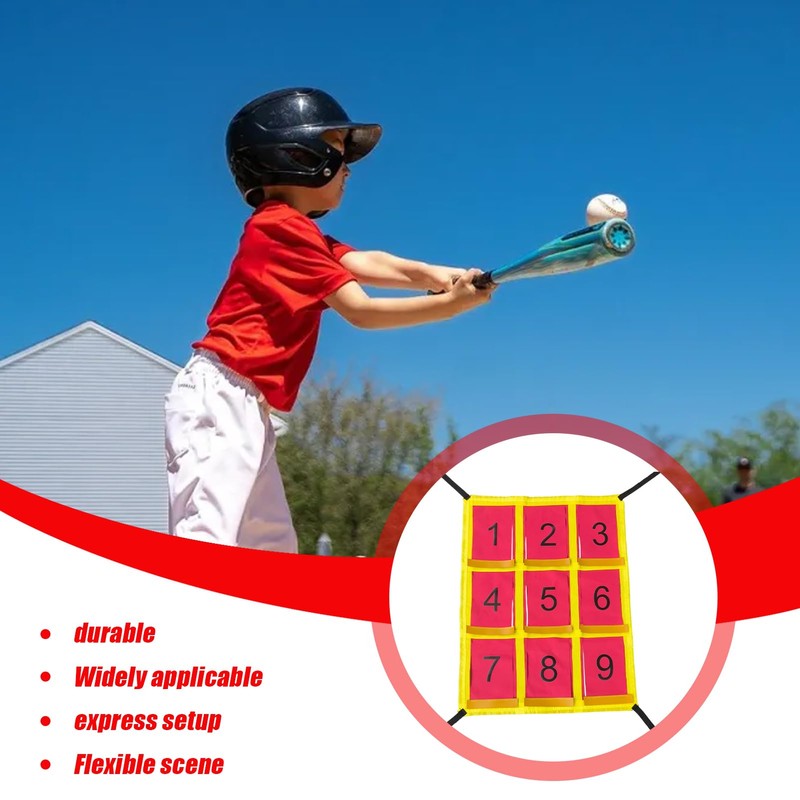 Baseball Pitching Strike Zone Net | Numbered Softball Pitching Target