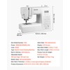 VEVOR Computerized Sewing Machine, 200 Stitch Applications, with LCD Screen,