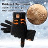 Winter Touch Screen Gloves for Men, Warm Knitted Fleece Thermal