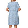 Tugege Women's Nightgown Short Sleeve Sleepshirts House Dress Sleepwear Casual