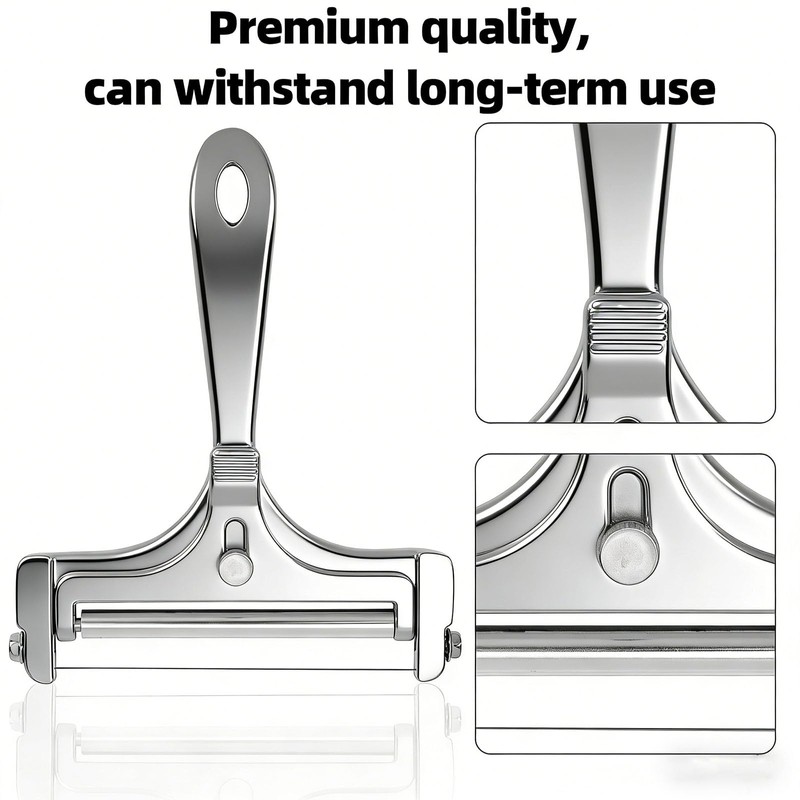 BoAn Wire Cheese Slicer with 4 Replacement Wires, Adjustable Thickness