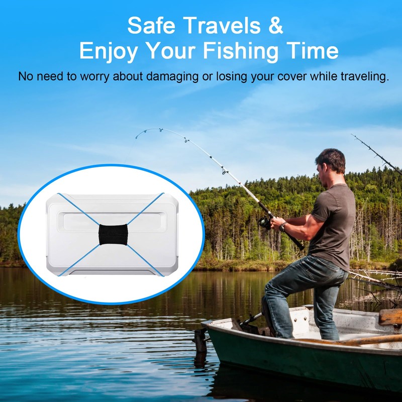 2PCS Thickened Fishing Finder Cover Straps, Adjustable Fish Finder Bungee