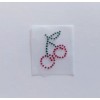 Bling Sparkle Shine Ltd. Red Cherries Rhinestone Iron-on Appliqué, Cherry