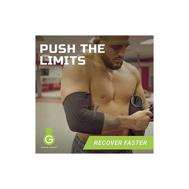 Green Drop Herb-Infused Compression Sleeve for Elbow & Calf Support