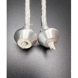 2 Aluminum Wine Bottle Wick Holders | 12" Wicks | Oil Candle Wick Kits | AWH