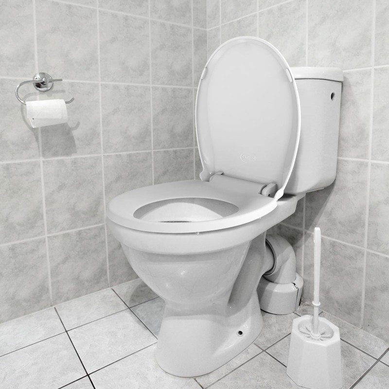 19 in Toilet Seat with Cover Soft Close, Toilet Lid