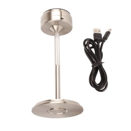 LED Desk Lamp Adjust Brightness 360 Degrees Lighting Quickly Charging Aluminum Table Lamp Silver